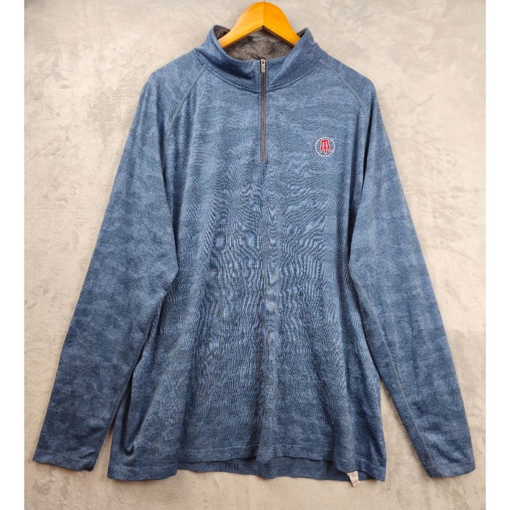 Barstool‎ Sports Jacket Mens XXL Blue Camo 1/4 Zip Pullover UNRL Golf